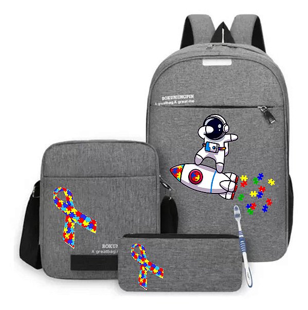Kit Completo Mochila  5 Brinde um escova
