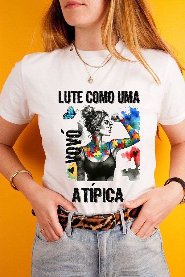 Camisa Autismo Vovó Atípica Inclusão
