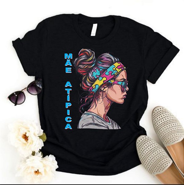Camisa Preta Autismo Mãe Atípica 2