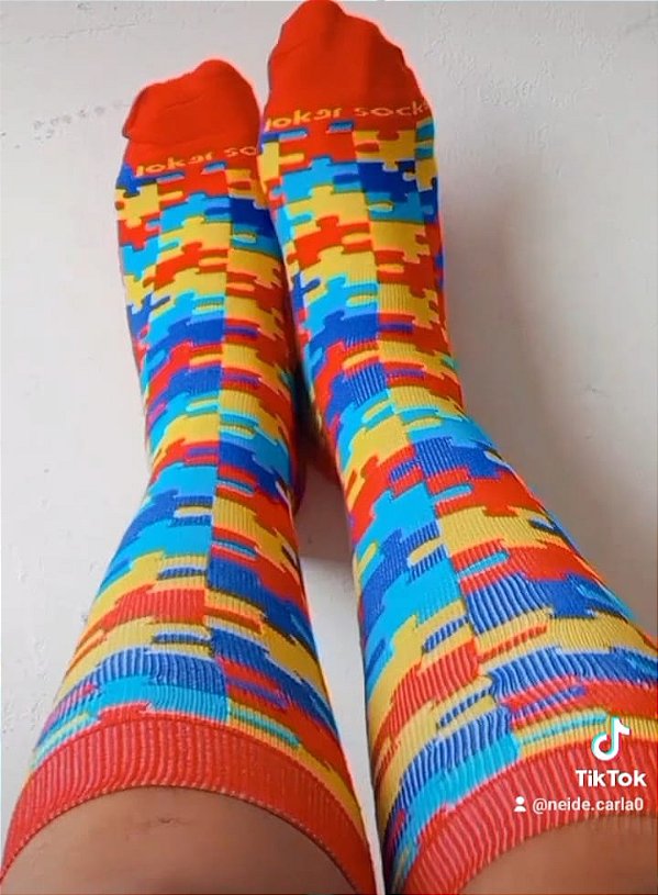 Meia 3/4 Autismo Inclusão ADULTO