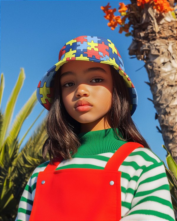 Chapeu infantil quebra cabeça