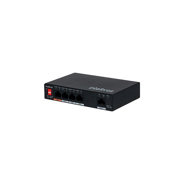 Switch 5 Portas Fast com 4 Portas PoE Intelbras SF 500 Hi-PoE