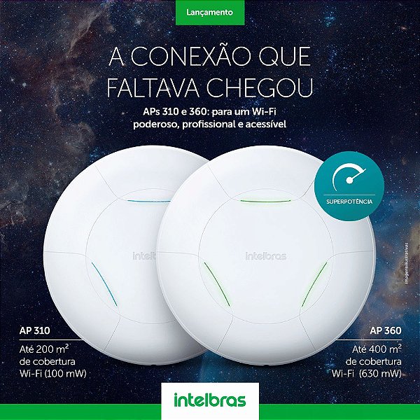 Roteador Empresarial de teto Wi-Fi 4 Intelbras AP 310