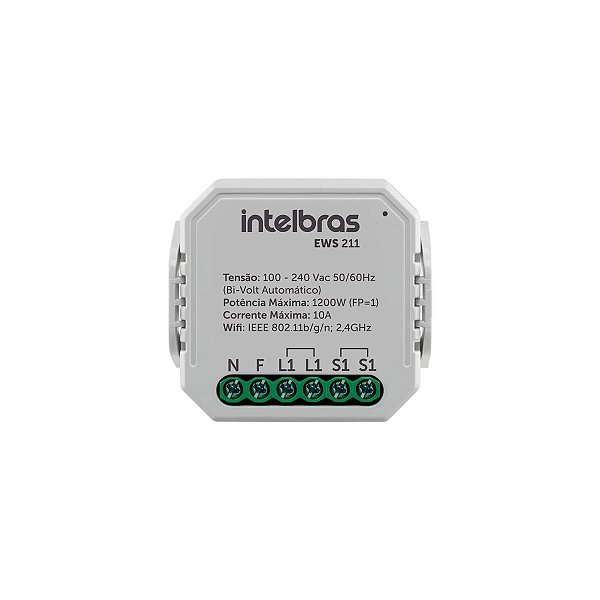 Minicontrolador Smart Wi-Fi 1 canal Intelbras EWS 211