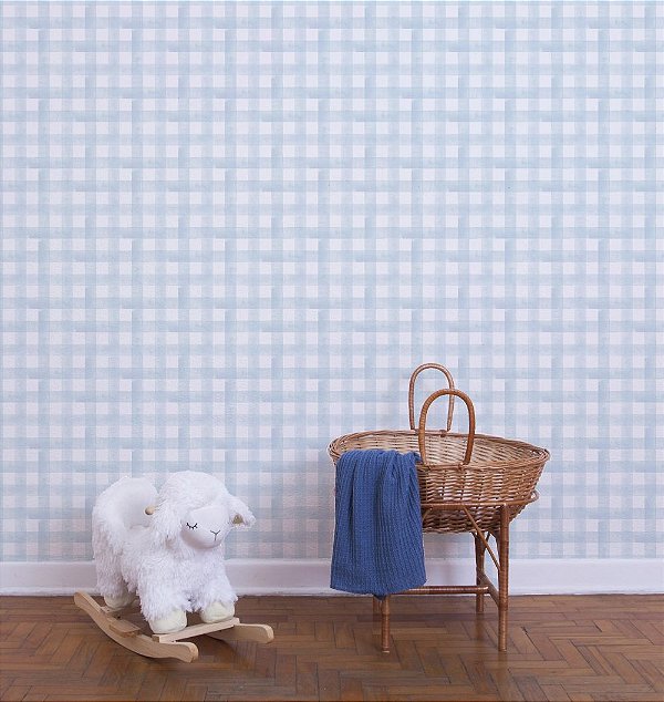Papel De Parede Vichy Aquarelado