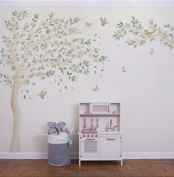 Painel De Parede Infantil Árvore Cerejeira