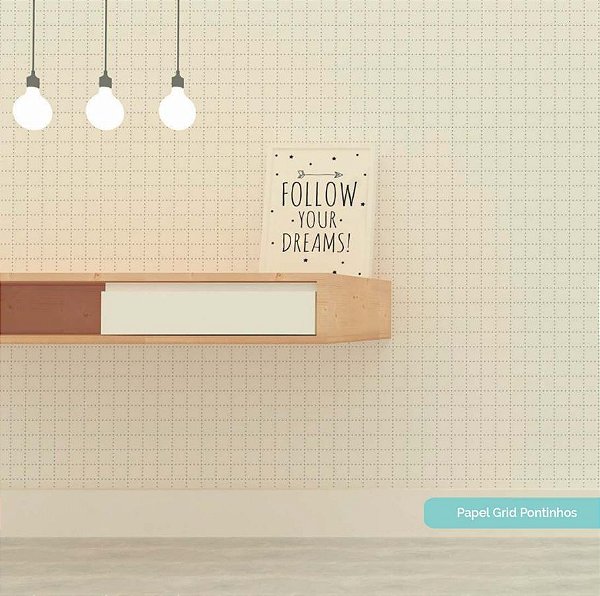 Papel De Parede Infantil Grid Pontinhos