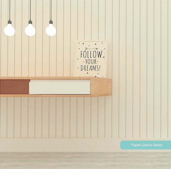 Papel De Parede Infantil Listras Setas