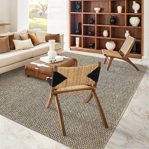 Tapete Para Sala / Quarto Sisal Sintético Nativa Cerrado - Tapetes São Carlos