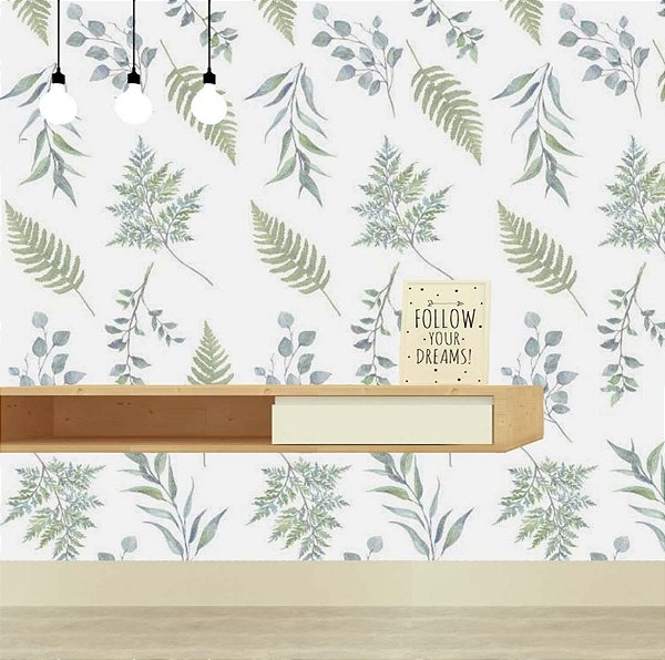 Papel De Parede Botânico Folhagem