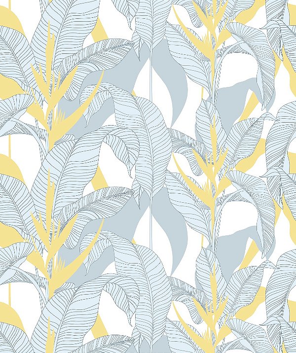 Papel De Parede Folhagem Tropical