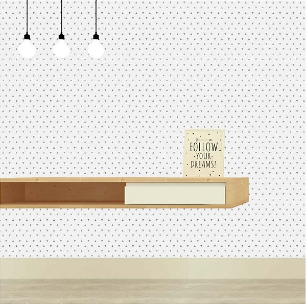 Papel De Parede Mini Triângulos Traços