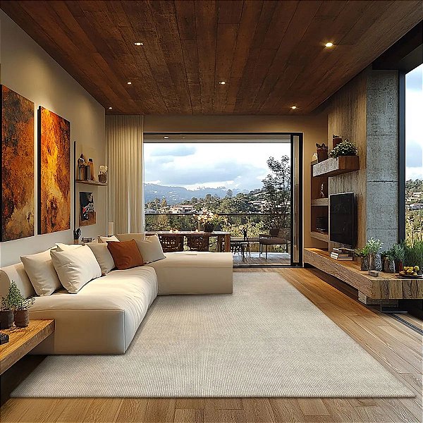 Tapete Para Sala Quarto Toque Macio Classy Platina - Tapetes São Carlos