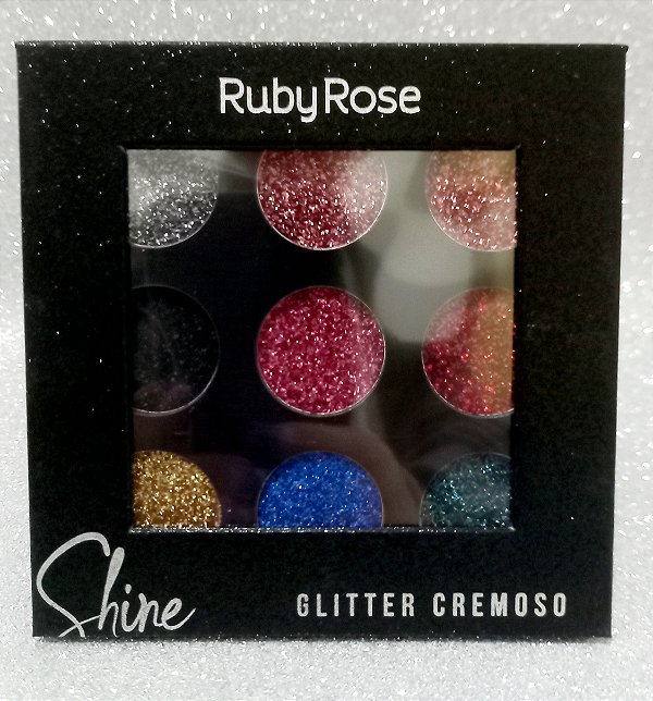 Paleta Sombra Glitter Cremoso Shine Ruby Rose - Cuidando da Beleza  Perfumaria & Acessorios