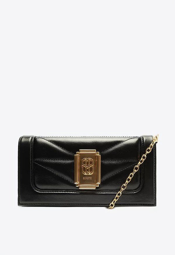 BOLSA SCHUTZ TIRACOLO AUDREY COURO - PRETA