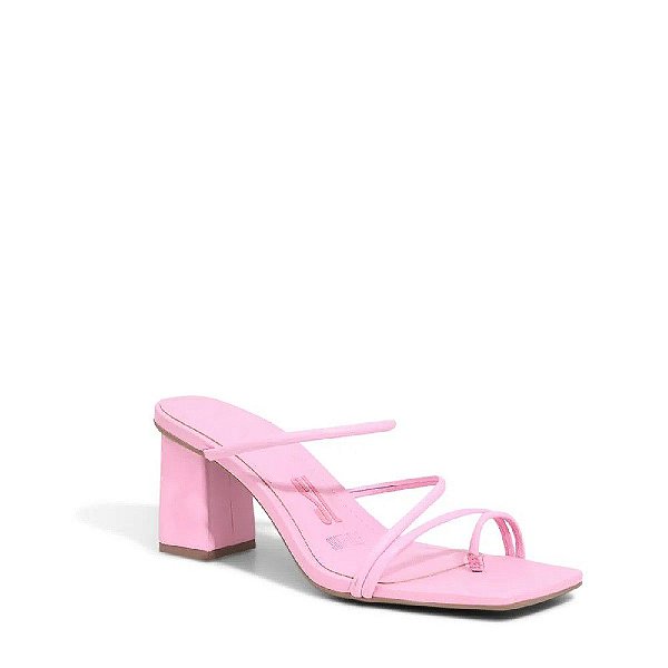 MULE SANTA LOLLA COURO NOBRE SOFT - ROSA CHICLETE