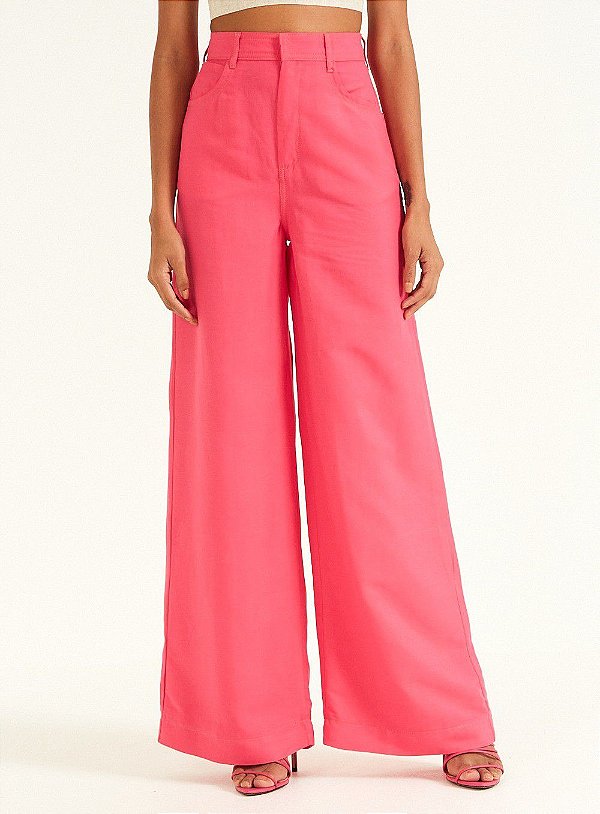 CALÇA FORUM LINHO PANTALONA - ROSA PINCA