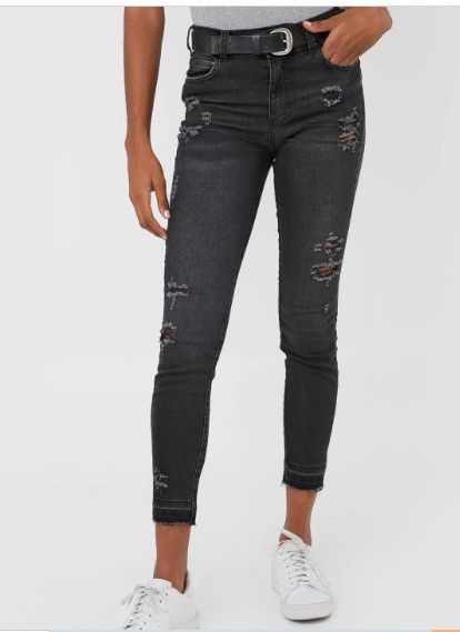 CALCA SARJA COLCCI SKINNY BIA - PRETA