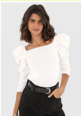 BLUSA TRICOT MARIA FILO MANGAS BUFANTES