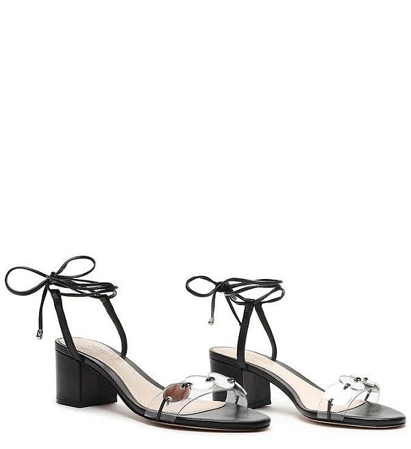 SANDALIA SCHUTZ SALTO MEDIO VINIL - PRETO