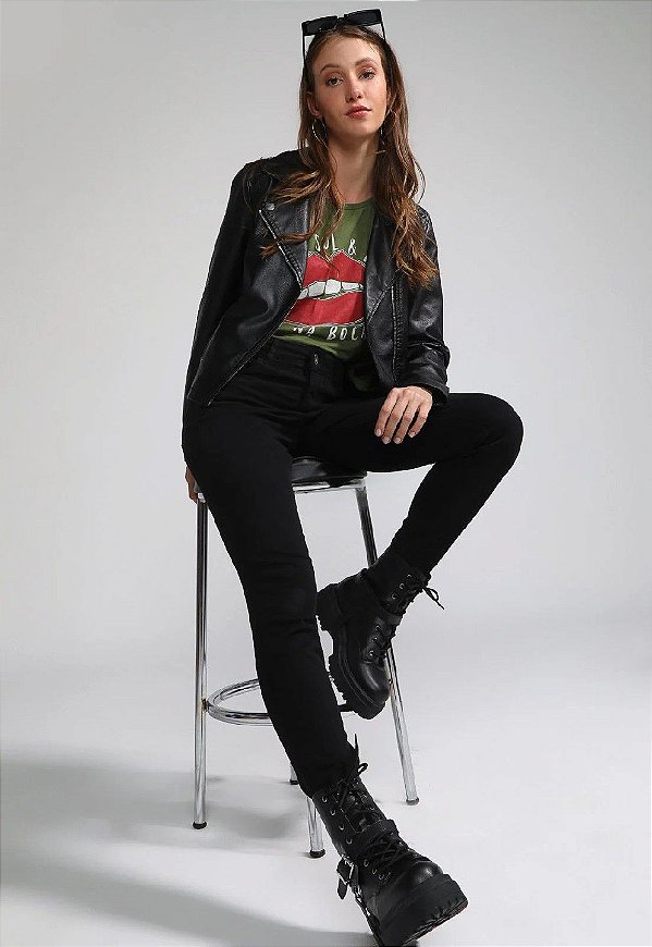 CALÇA JEANS COLCCI SARJA BIA - PRETO