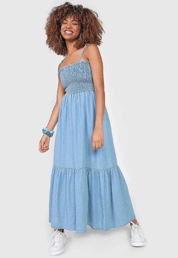 VESTIDO COLCCI MIDI JEANS