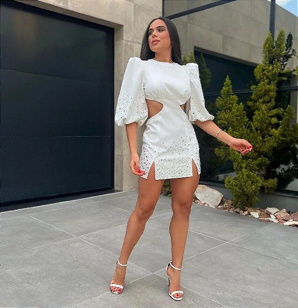 VESTIDO AMARANTE MANGAS AMPLAS - BRANCO