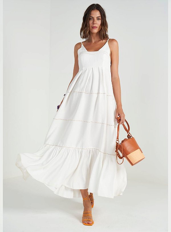 VESTIDO COLCCI LINHO - OFF SHELL