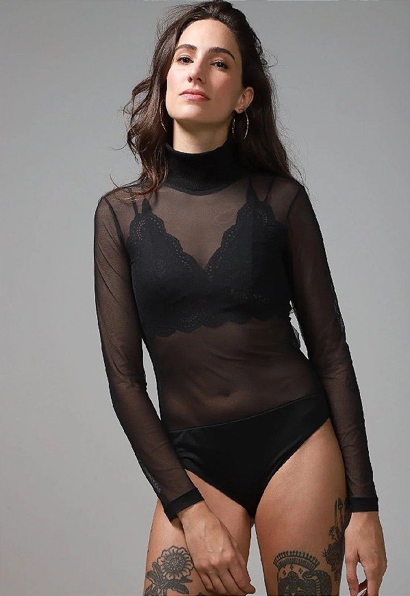 BODY FORUM TULE - PRETO