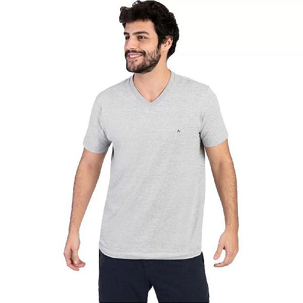 CAMISETA ARAMIS BASICA - CINZA MESCLA