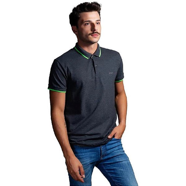 POLO COLCCI -  MESCLA GRAFITE