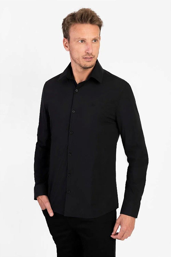 CAMISA ARAMIS  MANGA LONGA -  PRETO