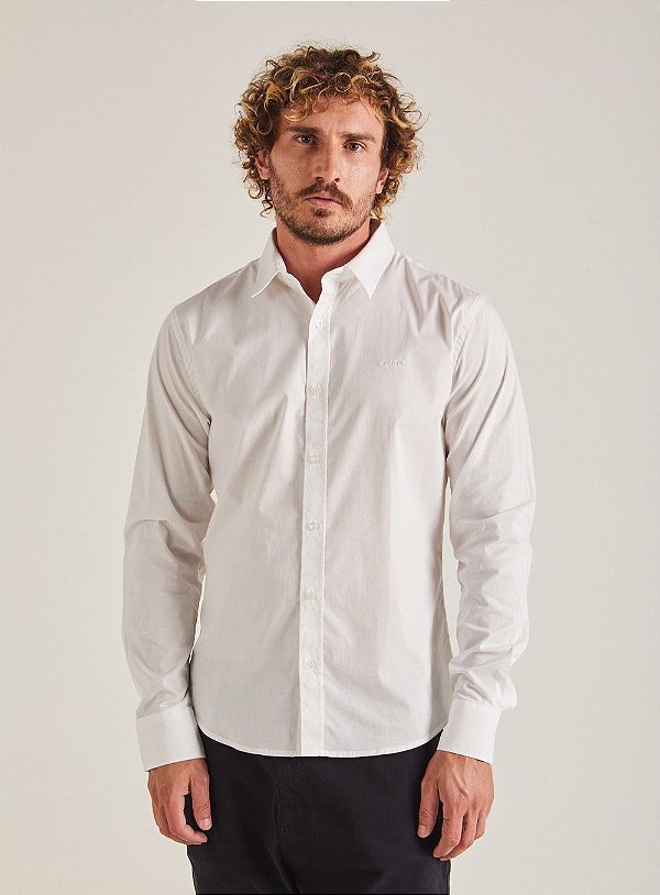 CAMISA COLCCI FIT MANGAS LONGAS - BRANCO