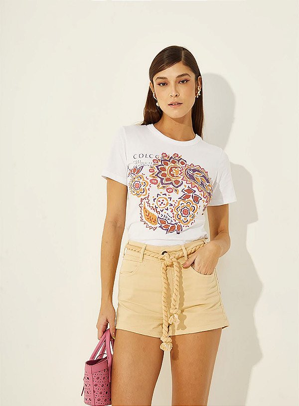 CAMISA COLCCI ESTAMPADA - BRANCO