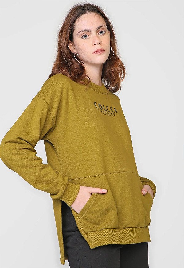 BLUSAO COLCCI MOLETOM - VERDE LORAS