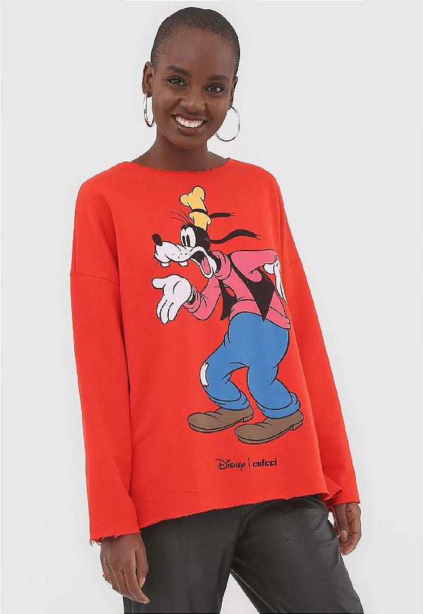 MOLETOM COLCCI FECHADO DISNEY PATETA - LARANJA