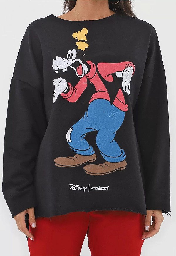 MOLETOM COLCCI DISNEY PLUTO - PRETO