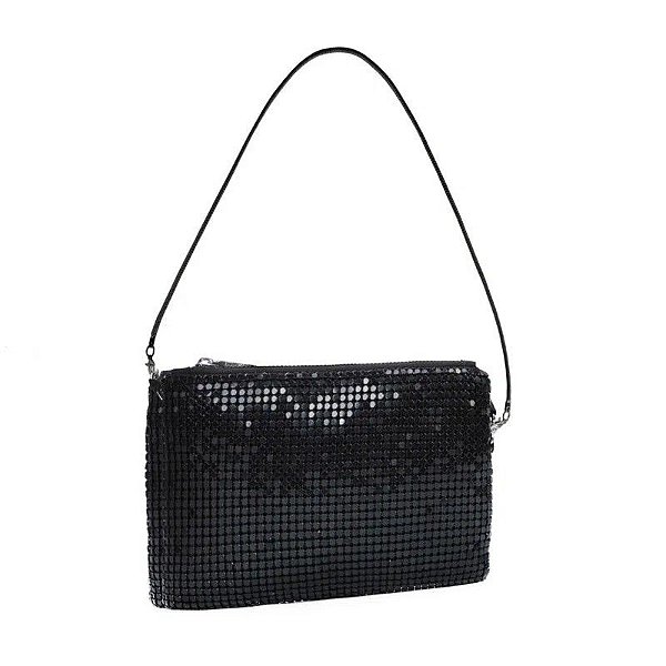 BOLSA SANTA LOLLA TIRACOLO COM MEDALHAS - PRETO