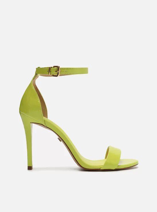 SANDALIA AREZZO SALTO ALTO FINO ISABELLI - VERDE VERNIZ