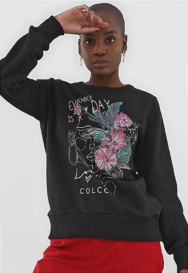 BLUSÃO MOLETOM ESTAMPADO