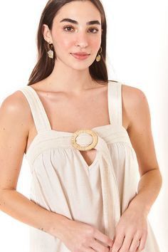 VESTIDO DRESS TO MIDI FIVELA DECOTE