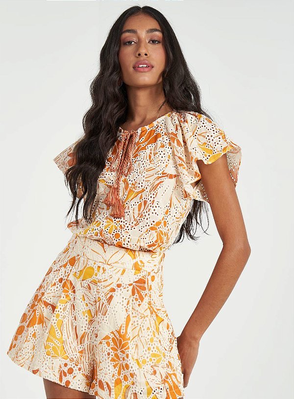 BLUSA COLCCI  LAISE ESTAMPADA