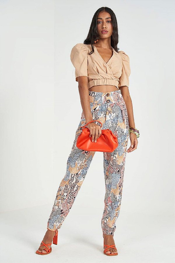 BLUSA COLCCI CROPPED - LARANJA GRAPEFRUIT