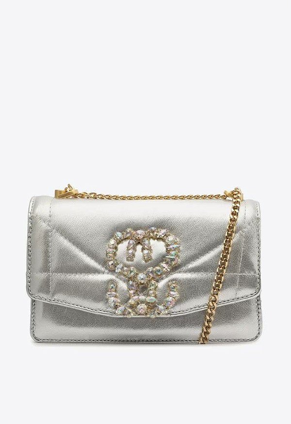 BOLSA SCHUTZ TIRACOLO WILLON COURO - PRATEADA