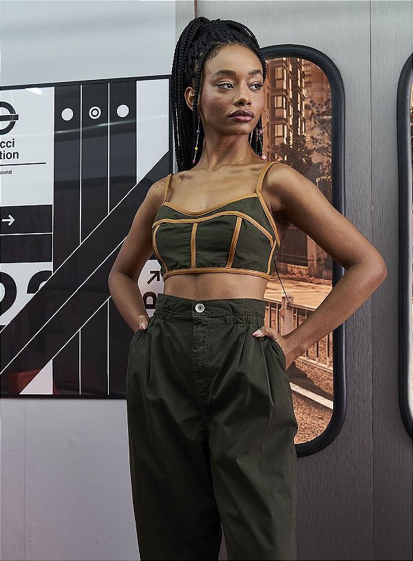 TOP COLCCI LINHO - VERDE KAMPALA
