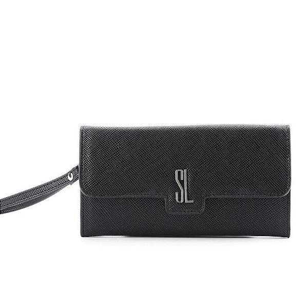 CARTEIRA SANTA LOLLA FLOATER PU - PRETO