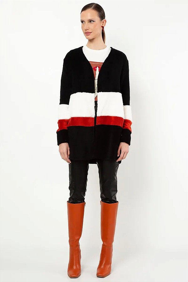 CASACO SLY WEAR ALONGADO MANGA LONGA