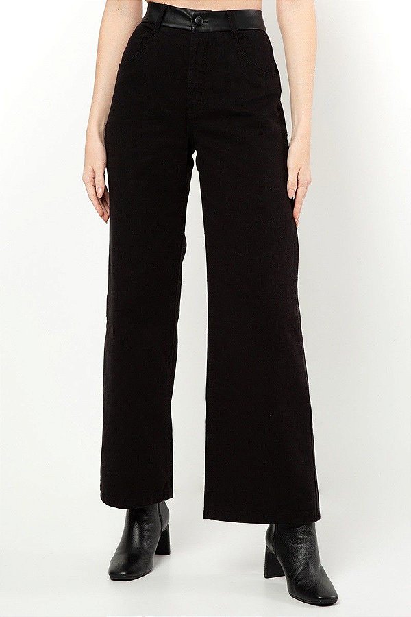 CALCA SLY WEAR WIDE LEG HELENA - PRETA