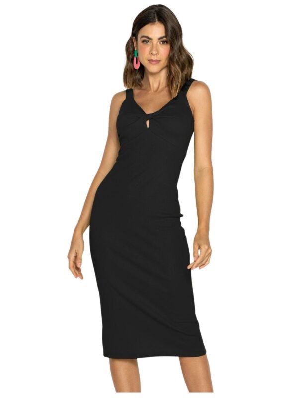VESTIDO COLCCI MIDI - PRETO