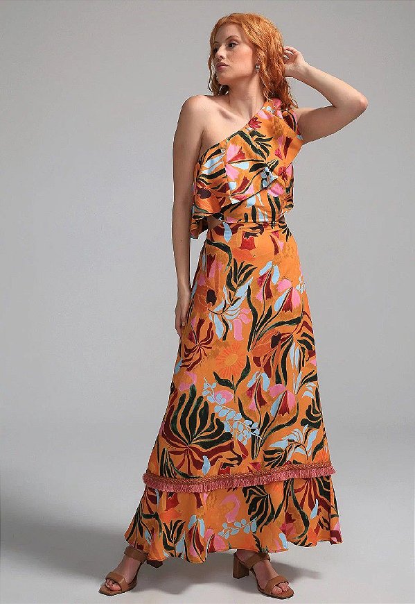 VESTIDO COLCCI LINHO ESTAMPADO - VC345